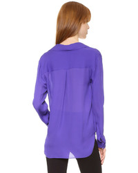 violette Seide Bluse von L'Agence