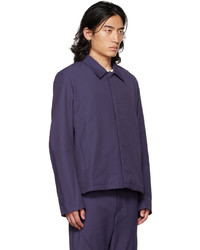 violette Shirtjacke aus Nylon von Post Archive Faction PAF
