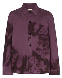 violette Mit Batikmuster Shirtjacke