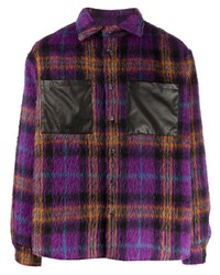 violette Shirtjacke mit Schottenmuster von DUOltd