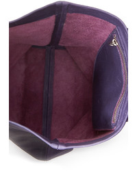 violette Shopper Tasche aus Leder von Baggu