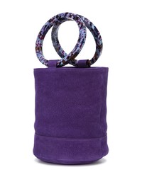 violette Shopper Tasche aus Leder von Simon Miller