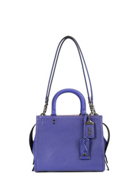 violette Shopper Tasche aus Leder von Coach