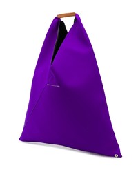 violette Shopper Tasche aus Leder von MM6 MAISON MARGIELA