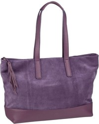 violette Shopper Tasche aus Leder von Jost