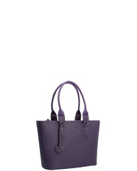 violette Shopper Tasche aus Leder von Sansibar