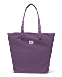 violette Shopper Tasche aus Segeltuch