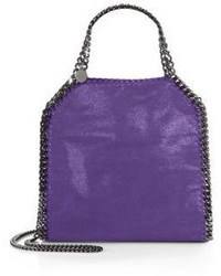 violette Shopper Tasche aus Wildleder