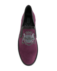 violette Slip-On Sneakers aus Leder von Baldinini