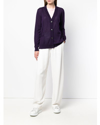 violette Strickjacke von Roberto Collina