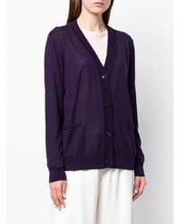 violette Strickjacke von Roberto Collina