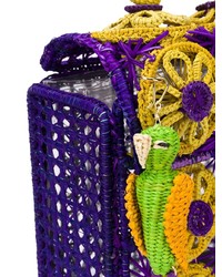 violette Stroh Clutch von Mercedes Salazar