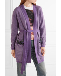 violette verzierte Strickjacke von Sibling