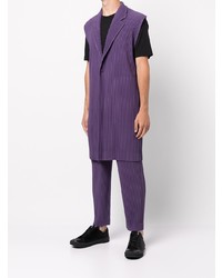 violette Weste von Homme Plissé Issey Miyake