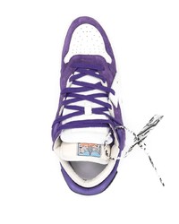 violette Wildleder niedrige Sneakers von Off-White