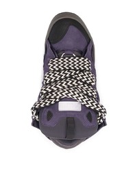violette Wildleder niedrige Sneakers von Lanvin