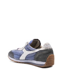 violette Wildleder niedrige Sneakers von Diadora