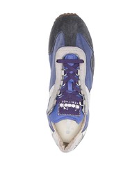 violette Wildleder niedrige Sneakers von Diadora