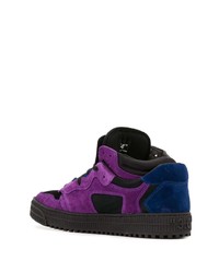 violette Wildleder niedrige Sneakers von Off-White