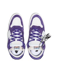 violette Wildleder niedrige Sneakers von Off-White