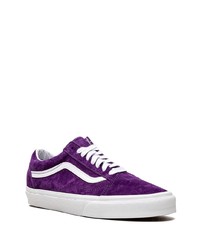 violette Wildleder niedrige Sneakers von Vans