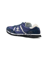 violette Wildleder niedrige Sneakers von Premiata