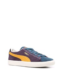 violette Wildleder niedrige Sneakers von Puma