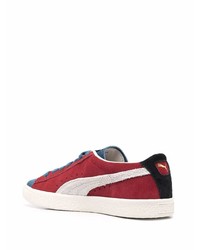 violette Wildleder niedrige Sneakers von Puma