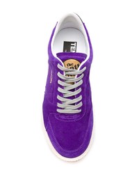 violette Wildleder niedrige Sneakers von Golden Goose Deluxe Brand