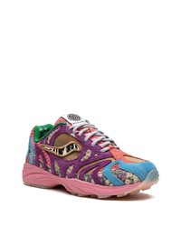 violette Wildleder niedrige Sneakers von Saucony