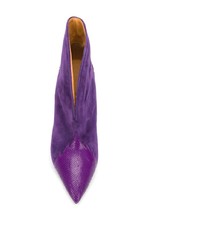 violette Wildleder Stiefeletten von Isabel Marant