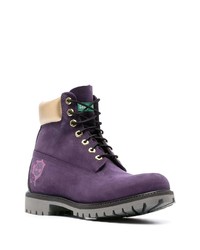 violette Wildlederfreizeitstiefel von Timberland