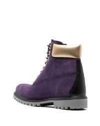 violette Wildlederfreizeitstiefel von Timberland