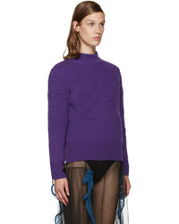 violetter gesteppter Pullover von Sacai