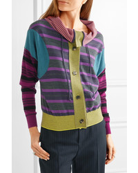 violetter horizontal gestreifter Pullover von Loewe