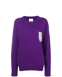 violetter Oversize Pullover von Laneus