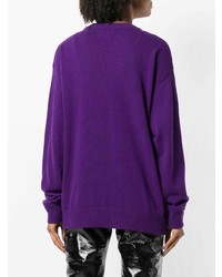 violetter Oversize Pullover von Laneus