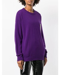 violetter Oversize Pullover von Laneus