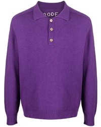 violetter Polo Pullover von Bode