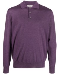 violetter Polo Pullover von Canali