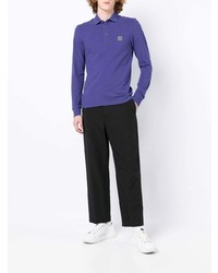 violetter Polo Pullover von BOSS