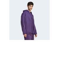 violetter Pullover mit einem Kapuze von adidas Sportswear