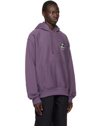 violetter Pullover mit einem Kapuze von Stussy