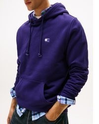 violetter Pullover mit einem Kapuze von Tommy Jeans