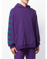 violetter Pullover mit einem Kapuze von Kappa