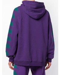 violetter Pullover mit einem Kapuze von Kappa