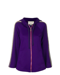 violetter Pullover mit einem Reißverschluß von Gucci