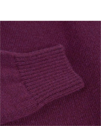 violetter Pullover mit einem Rundhalsausschnitt von Ami