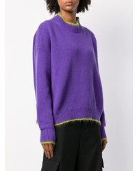 violetter Pullover mit einem Rundhalsausschnitt von Marni