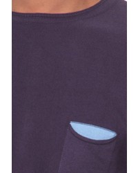 violetter Pullover mit einem Rundhalsausschnitt von FIOCEO